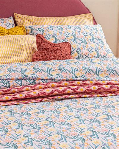 Joyous Florets Спално Бельо Двоен Размер, Лесно За Гладене, Светло Розово,, 200 X 220 Cm