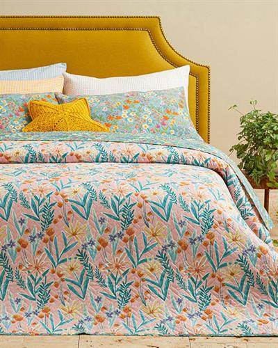 Joyous Florets Универсална Покривка За Легло Двоен Размер, Розово, 200 X 220 Cm