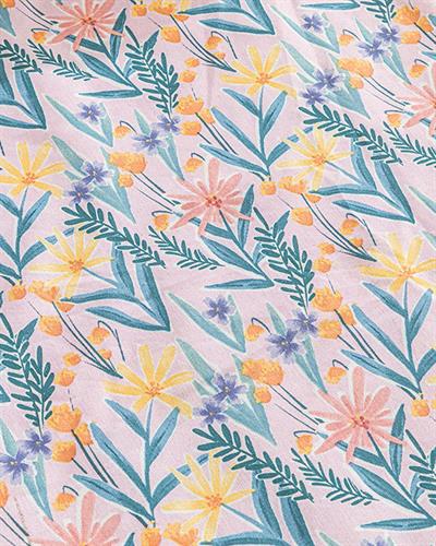 Joyous Florets Спално Бельо Двоен Размер, Лесно За Гладене, Светло Розово,, 200 X 220 Cm