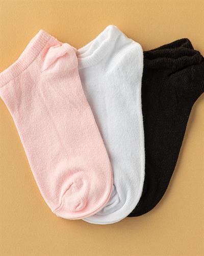 Jude Чорапи Дамски 3 Бр., Памучен, Черно-Бяло-Сиво, 36-40