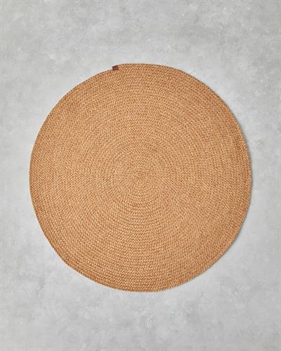 Juliet Декоративен Килим От Юта Кръгъл 120 см Натурален..