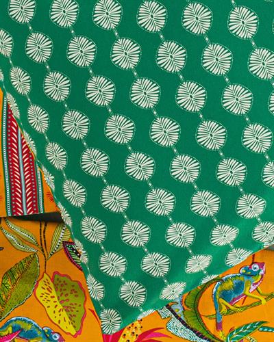 Jungle Life Калъфка За Възглавница 2 бр. Памучен 50x70 см Тъмножълт