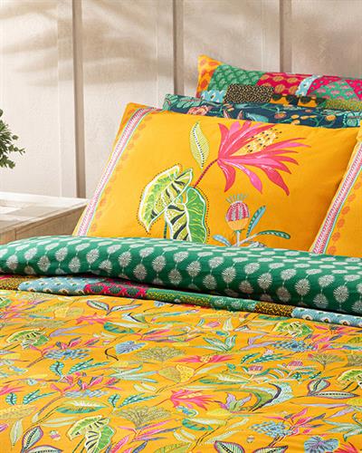 Jungle Life Комплект Спално Бель Двоен Размер, Памучен, Тъмно Жълто, 200 X 220 Cm