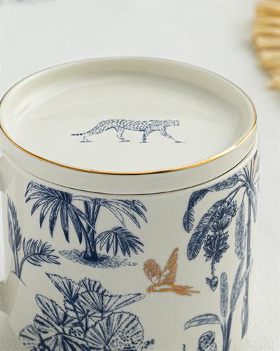 Jungled New Bone China Cup 410 ml Blue