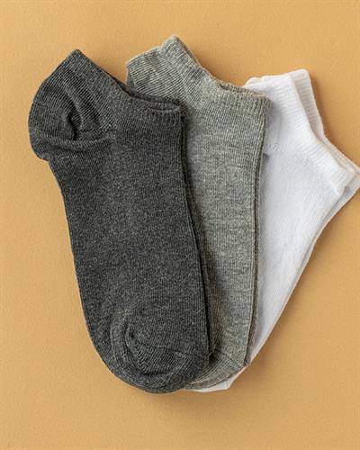 Juse Cotton Women 3 Pcs Bootees 36-40 Gray - White - Anthracite