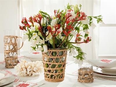 Karen Ваза Стъкло 14x19 см Кафяв