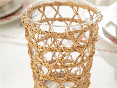 Karen Ваза Стъкло 14x19 см Кафяв