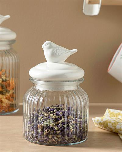 Karina Буркан За Съхранение, Стъкло, Бяло, 600 Ml