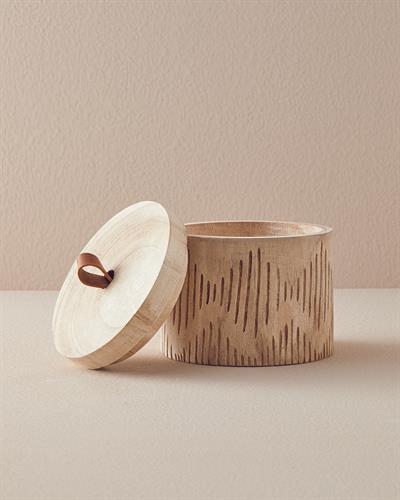 Karissa Декоративна Кутия Дървен 15,5x15,5 x13 см Натурален