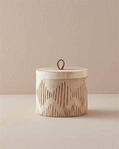 Karissa Декоративна Кутия Дървен 15,5x15,5 x13 см Натурален