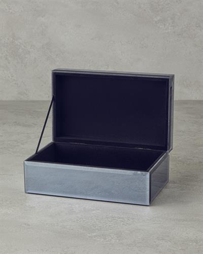 Kate Glass With Mirror Decorative Box 21x13x8,5 cm Fume