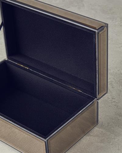 Kate Декоративна Кутия С Огледало, Стъкло, Бронз, 21 X 13 X 8,5 Cm