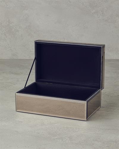 Kate Декоративна Кутия С Огледало, Стъкло, Бронз, 21 X 13 X 8,5 Cm