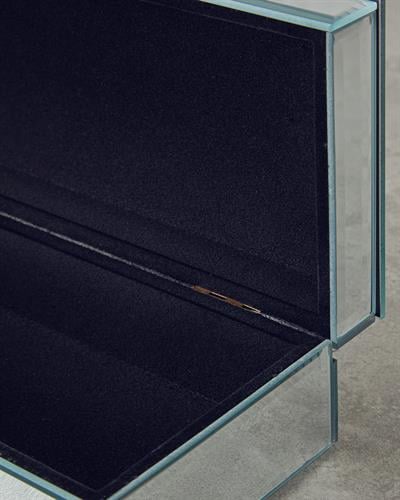 Kate Декоративна Кутия С Огледало, Сребристо, 25 X 15 X 6,5 Cm