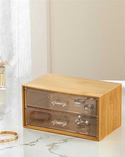 Katelyn Организатор 2 Етажно, Бамбук, Естествен, 0