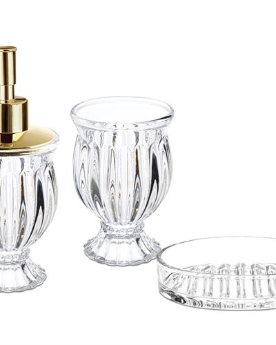 Katya Комплект За Баня 3 бр. 8x8x19+8x8x12+13x9x3см Прозрачен