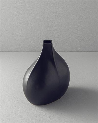 Kelsey Ваза Каменна керамика 23x14x24 см Черен