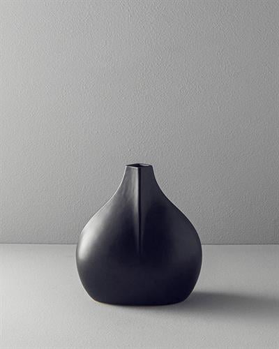 Kelsey Ваза Каменна керамика 23x14x24 см Черен