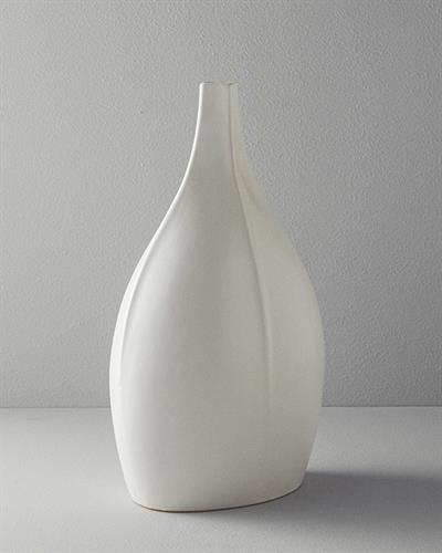 Kelsey Ваза Каменна керамика 28x18x48 см Бял