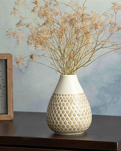 Kelsy Ваза 13x13x15 см Светлокафяв