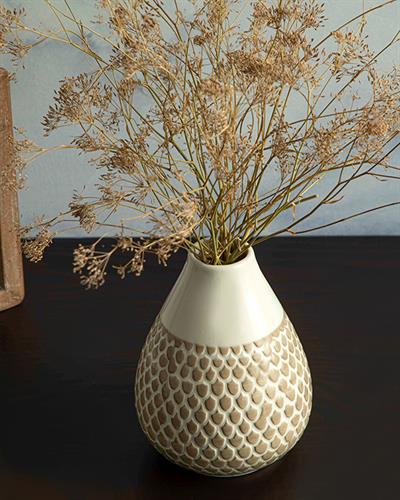 Kelsy Ваза 13x13x15 см Светлокафяв