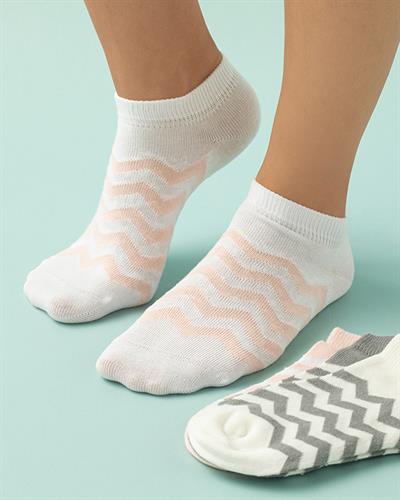 Kelsy Чорапи Дамски 4 Бр., Памучен, Розово-Сиво, 36-40