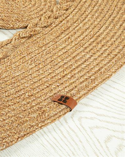 Kitty Jute-Looking Decorative Jute Carpet 120x120 cm Natural