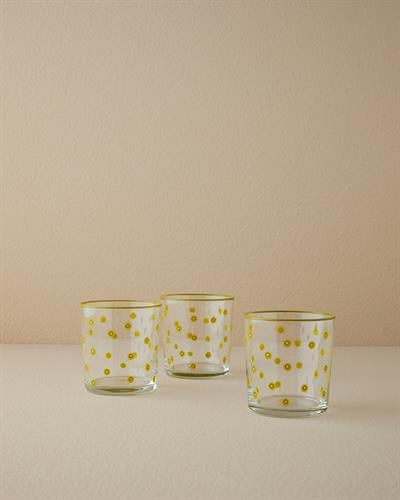 Kiwi Чаша 3 бр. Стъкло 380 мл Зелен