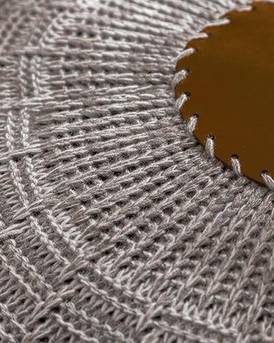 Knit Табуретка Плитка, Кафяво, 40 X 45 Cm