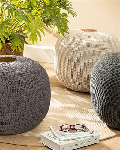 Knit Табуретка Плитка, Кафяво, 40 X 45 Cm