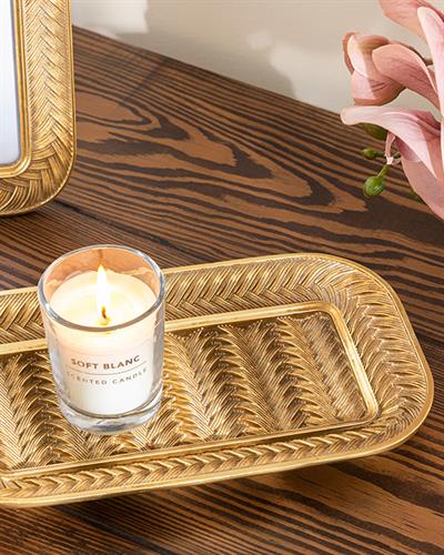 Knits Декоративна Чиния Полирезин, Златисто, 0