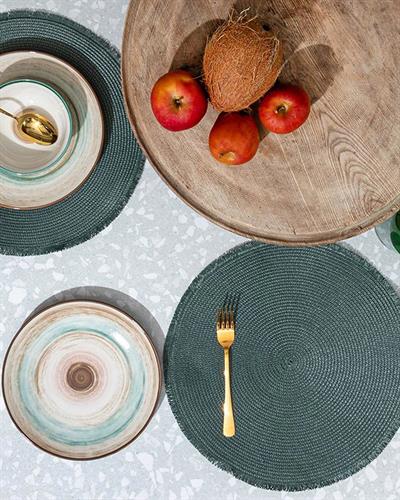 Kokina Подложки За Хранене 2 бр. Полипропилен 38 см Тъмнозелен