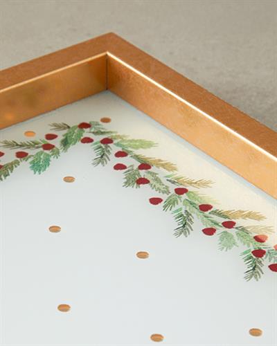 Kokina Декоративен Поднос Стъкло 31x46 см Златен