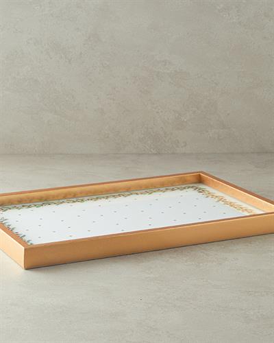 Kokina Декоративен Поднос Стъкло 31x46 см Златен