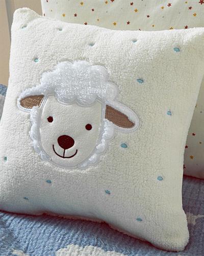 Kuzu Бебешки Декоративна Възглавница Унисекс, Полиестер, Екру, 30 X 30 Cm