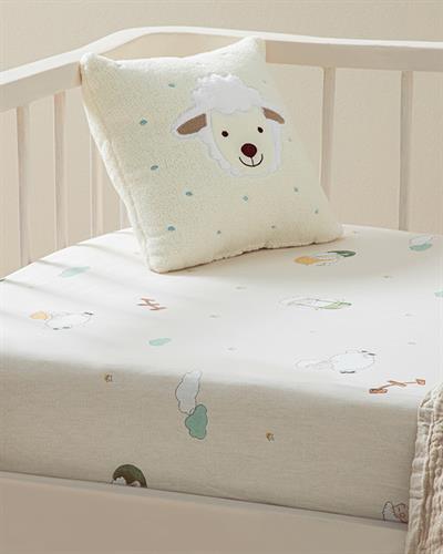 Kuzu Бебешки Чаршаф С Ластик 70x140 см Екрю
