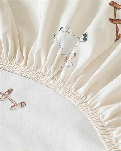 Kuzu Бебешки Чаршаф С Ластик 70x140 см Екрю