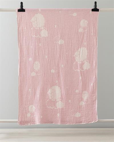 Kuzu Бебешко Одеало Момиче, Памучен, Розово, 80 X 120 Cm