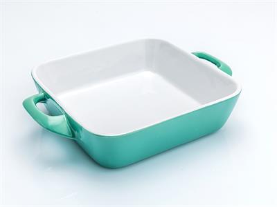 Lace правоъгълник ТЕПСИЯ ЗА ФУРНА Единичен Керамичен 29x21,5x6,3 cm Mint