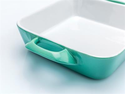 Lace правоъгълник ТЕПСИЯ ЗА ФУРНА Единичен Керамичен 29x21,5x6,3 cm Mint