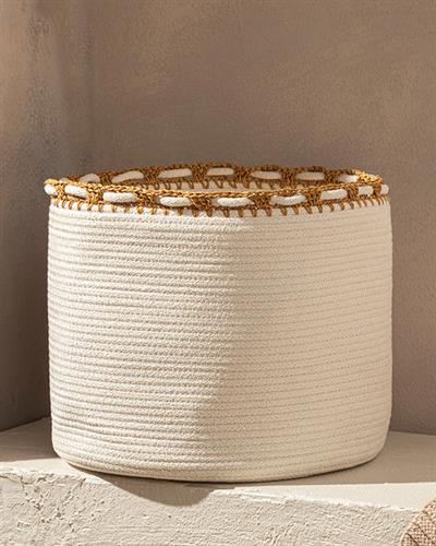 Lace Кошница -, Екру, 30 X 25