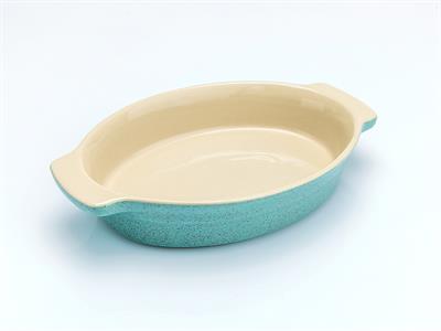 Lace Oval ТЕПСИЯ ЗА ФУРНА Единичен Керамичен 28x17,8x5,2 cm Mint