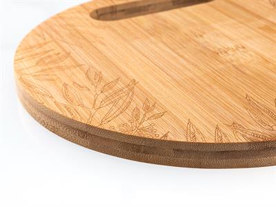 Lacework ДЪСКА ЗА РЯЗАНЕ Кръгла Бамбук Beige