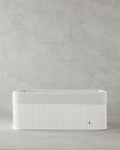 Lacy Кошница Бамбук 40x30x16 см Бял