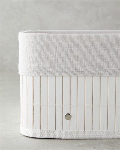 Lacy Кошница Бамбук 40x30x16 см Бял