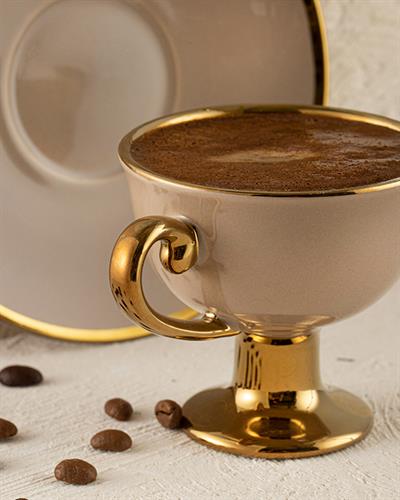 Lalia Филджан За Кафе 4 Бр. За 2 Души, New Bone China, Бежово, 90 Ml