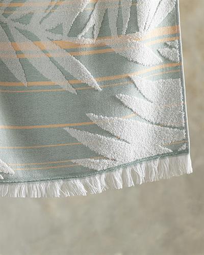 Lamina Плажна Хавлия Една Страна, Памучен Полиестер, Екрю-Зелено-Жълто, 75 X 150 Cm