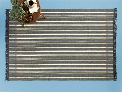 Lara Luxe Килим Тъкан, Крем-Антрацит, 120 X 180 Cm