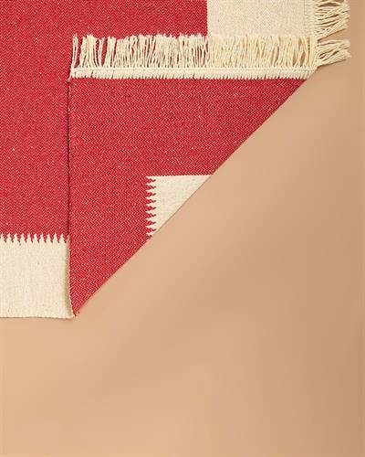 Lara Purl Килим Тъкан, Кремово-Червено, 120 X 180 Cm