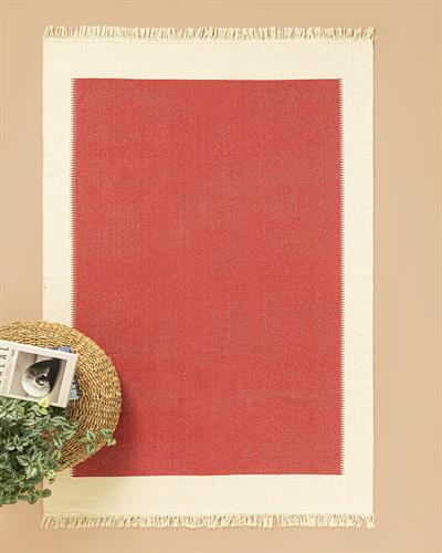 Lara Purl Килим Тъкан, Кремово-Червено, 120 X 180 Cm